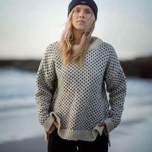 New Free People Devold Nordsjo Sweater Wool Knit Pullover Winter Sweater